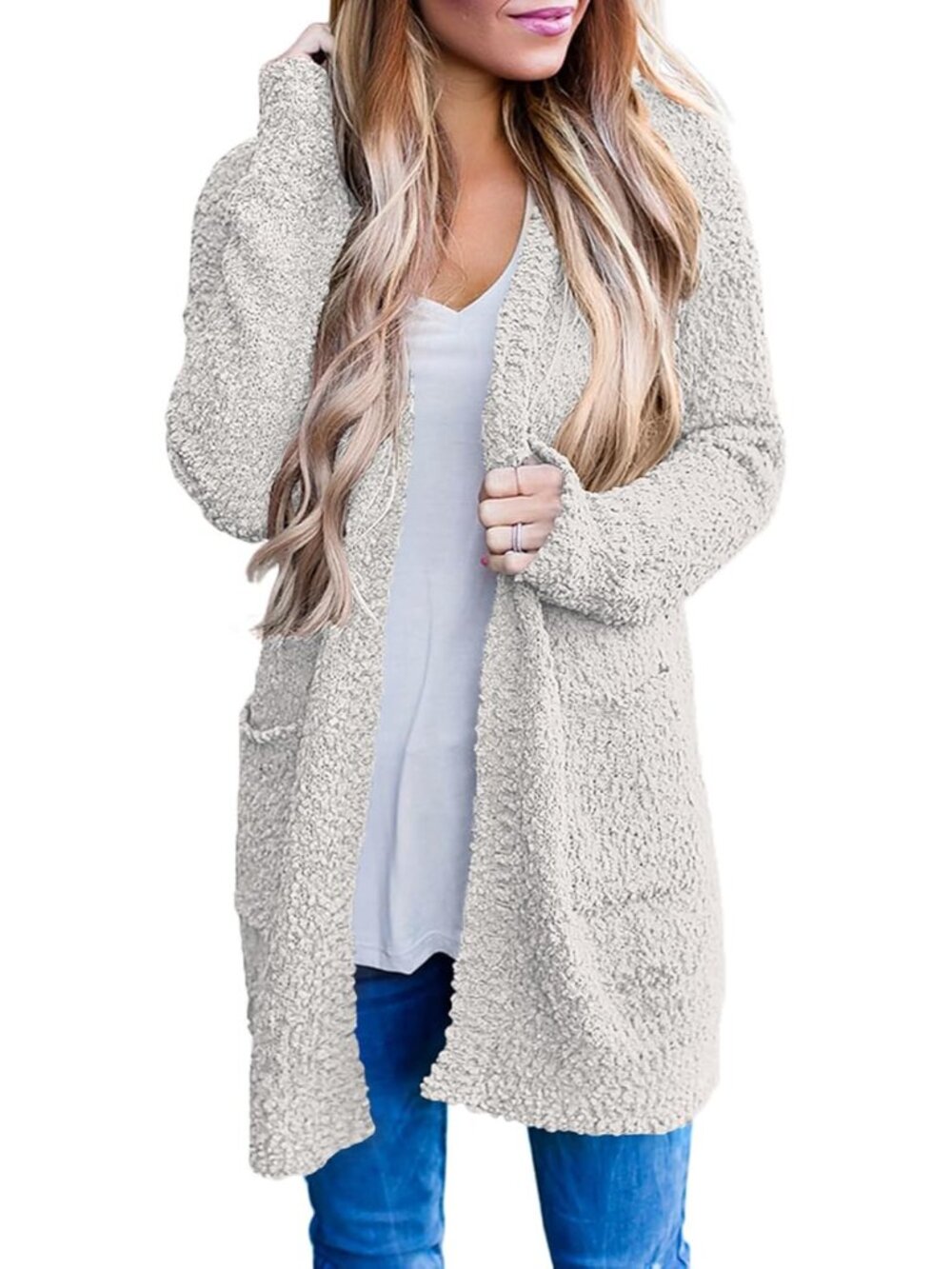 Womens Fuzzy Chunky Oversized Cardigan Sweaters 2026 Fall Outfits